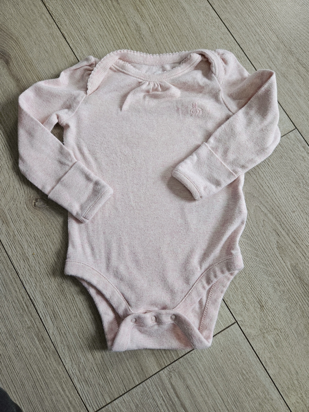 Baby Gap First Favorites Pink Heather Long Sleeve Bodysuit 3-6M🩷5/20$